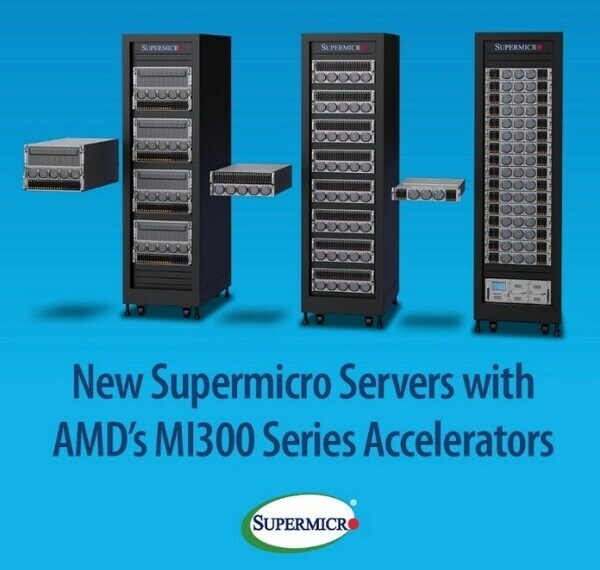 Supermicro Extends AI and GPU Rack Scale Solutions with Support for AMD Instinct MI300 Series Accelerators