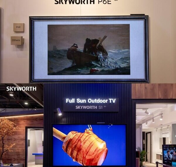 SKYWORTH  Lifestyle series TV: Clarus Full Sun Outdoor TV, Canvas Art Display, and the Companion Portable Display, offering an exquisite blend of form and function tailored to diverse lifestyles.