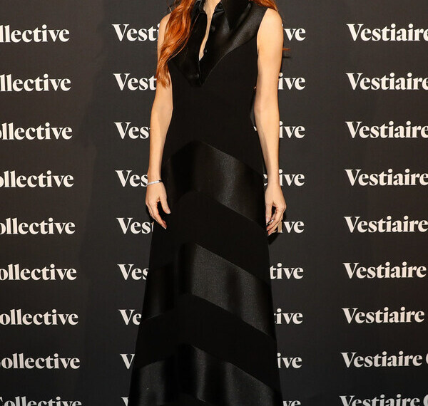 Jessica Chastain in a Cong Tri Spring 2024 gown at the Vestiaire Collective Cocktail event / Courtesy of BFA