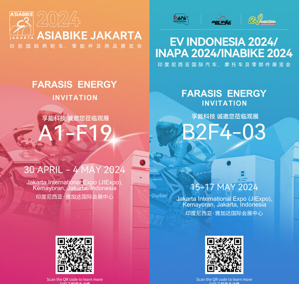 Conquering Southeast Asia: Farasis Energy Set to Shine at Indonesian Two-Wheeler and Automotive Expos