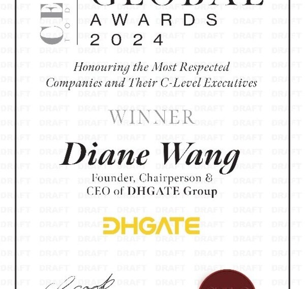 Diane Wang Honored with CEO TODAY GLOBAL AWARDS 2024 for E-Commerce Pioneering and Women Empowerment