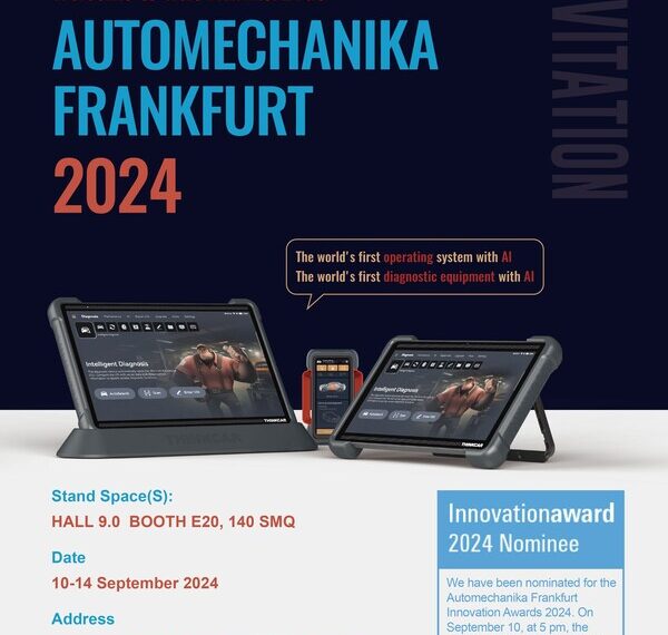 THINKCAR Tech will be exhibited at Booth E20, Hall 9.0, Ludwig-Erhard-Anlage 1, 60327 Frankfurtam Main, Germany from September 10th to 14th, 2024. Friends from all walks of life are welcome to visit and guide.