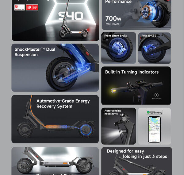 key features of NAVEE e-scooter S40