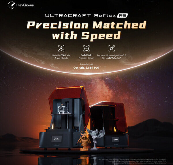 HeyGears Introduces the UltraCraft Reflex RS: Precise and Rapid 3D Printing