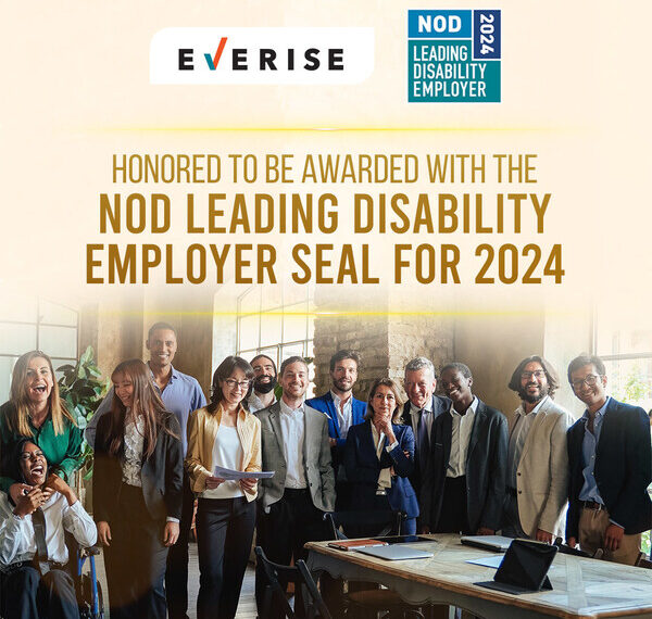 Everise honored as a Leading Disability Employer in 2024 by the National Organization on Disability.