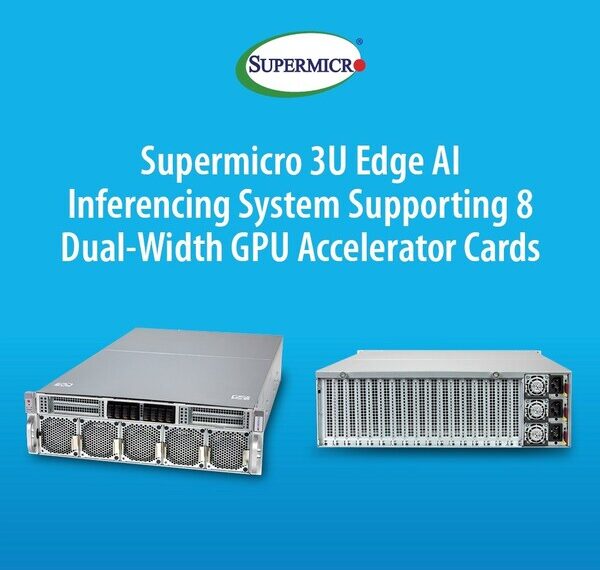 3U EDGE AI Inferencing System Supporting 8 Dual-Width GPU Accelerator Cards