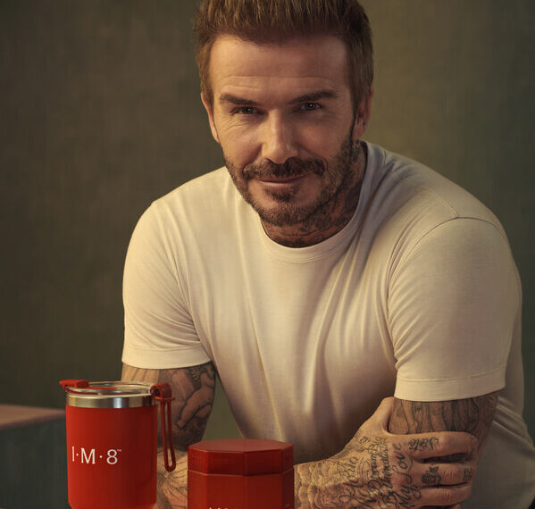 (David Beckham pictured with The Beckham Stack)