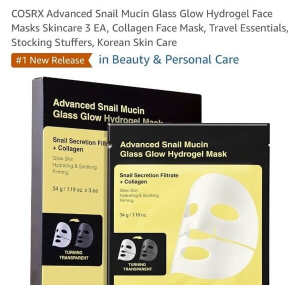 Advanced Snail Mucin Glass Glow Hydrogel Mask Takes #1 Spot in Beauty and Personal Care