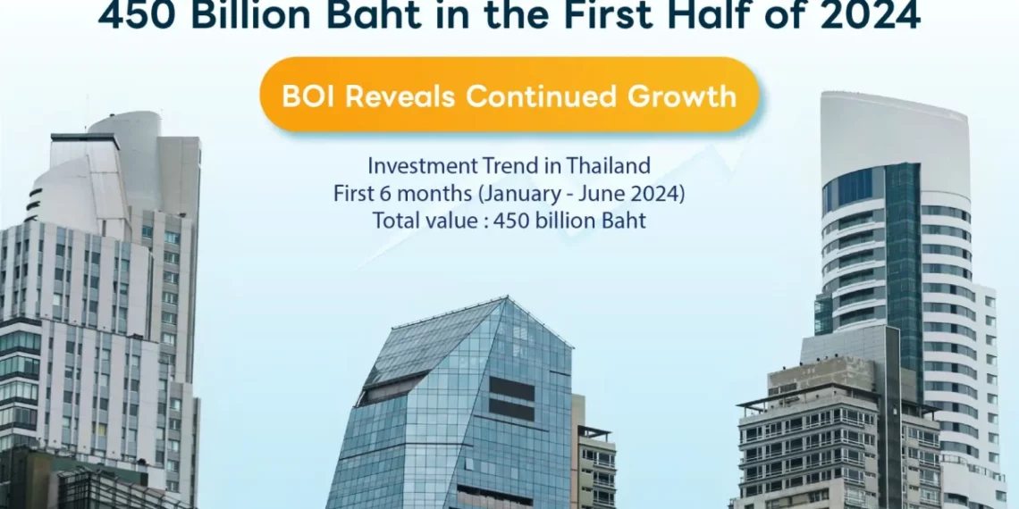 Investment in Thailand Surges to 450 Billion Baht in the First Half of 2024, BOI Reveals Continued Growth