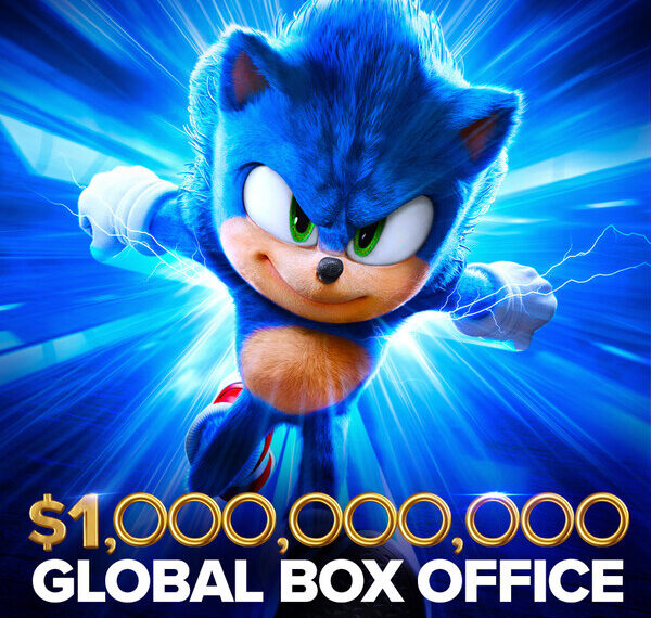 PARAMOUNT PICTURES ANNOUNCES SONIC THE HEDGEHOG FILM FRANCHISE ZOOMS PAST $1 BILLION IN WORLDWIDE BOX OFFICE GROSS